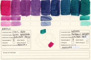 Color Mixing Charts - Acrylics