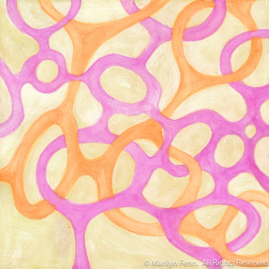 Organics-33-Watercolor-pencils-on-watercolor-paper-8x8-inches-copyright-2020-Marilyn-Fenn